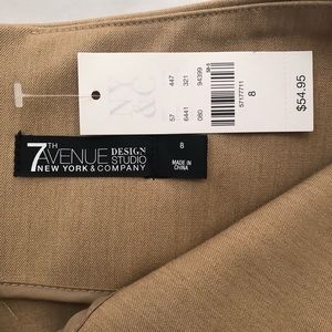 NWT pencil skirt khaki w/front slit size 8